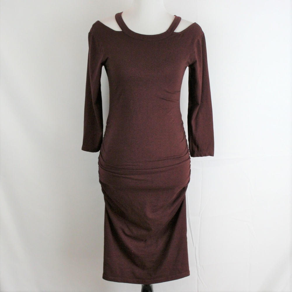 Michael Stars Bodycon Long Sleeve in Bourbon